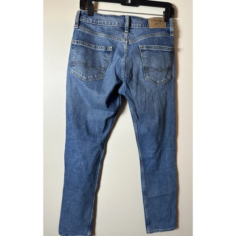 DENIZEN Levi's Jeans Mens 28x30 Blue Denim 216 Slim Straight Western Bikercore
